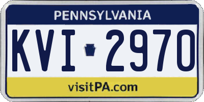 PA license plate KVI2970