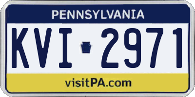 PA license plate KVI2971