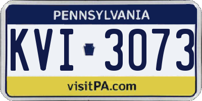 PA license plate KVI3073
