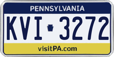 PA license plate KVI3272
