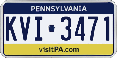 PA license plate KVI3471