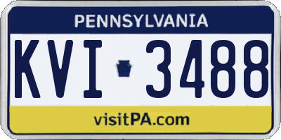 PA license plate KVI3488