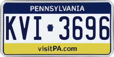 PA license plate KVI3696