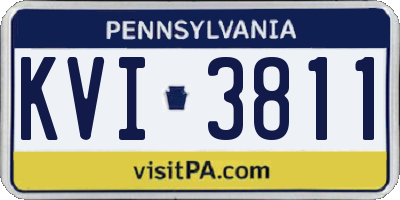 PA license plate KVI3811