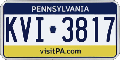PA license plate KVI3817