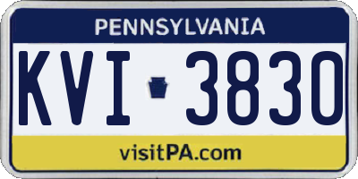 PA license plate KVI3830