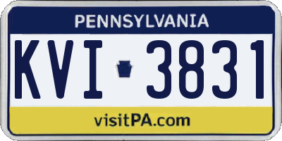 PA license plate KVI3831