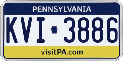 PA license plate KVI3886