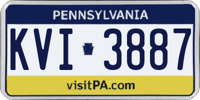 PA license plate KVI3887