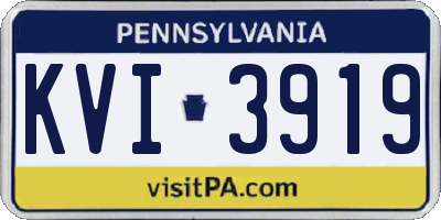 PA license plate KVI3919