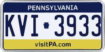 PA license plate KVI3933