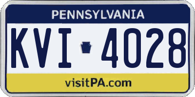 PA license plate KVI4028