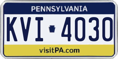 PA license plate KVI4030