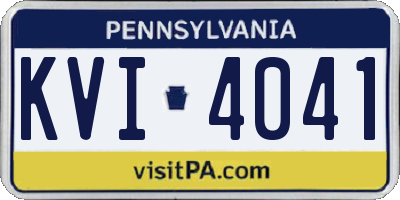 PA license plate KVI4041