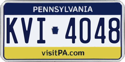 PA license plate KVI4048