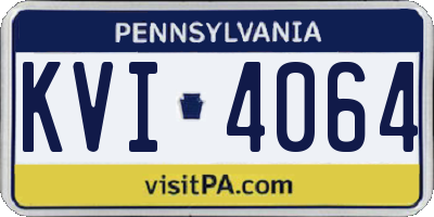 PA license plate KVI4064