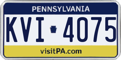 PA license plate KVI4075