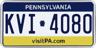 PA license plate KVI4080