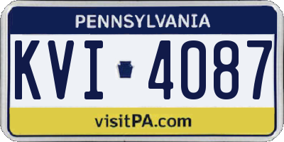 PA license plate KVI4087