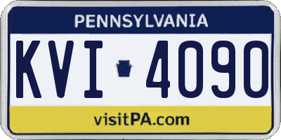 PA license plate KVI4090