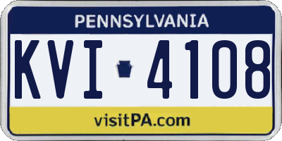 PA license plate KVI4108