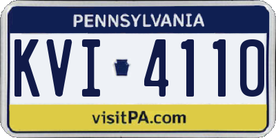 PA license plate KVI4110