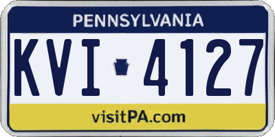 PA license plate KVI4127