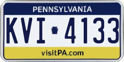 PA license plate KVI4133