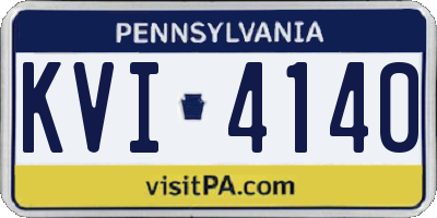 PA license plate KVI4140