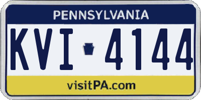 PA license plate KVI4144