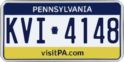 PA license plate KVI4148