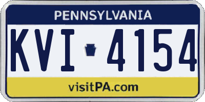 PA license plate KVI4154