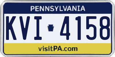 PA license plate KVI4158