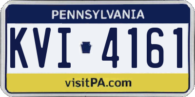PA license plate KVI4161