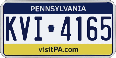 PA license plate KVI4165