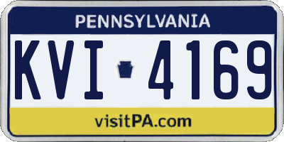 PA license plate KVI4169