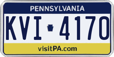 PA license plate KVI4170