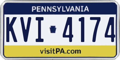 PA license plate KVI4174