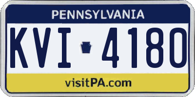 PA license plate KVI4180