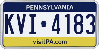 PA license plate KVI4183