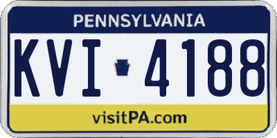 PA license plate KVI4188