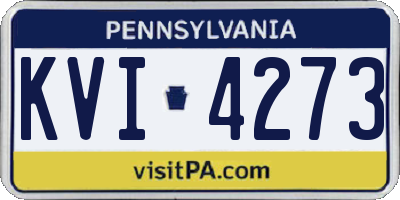 PA license plate KVI4273