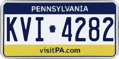 PA license plate KVI4282