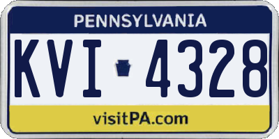 PA license plate KVI4328