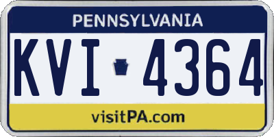 PA license plate KVI4364