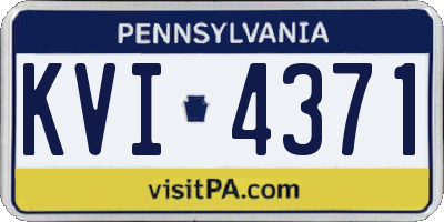 PA license plate KVI4371