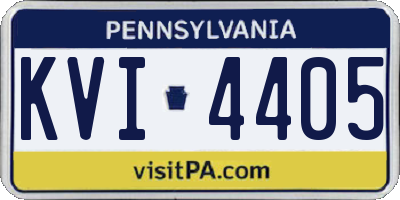 PA license plate KVI4405