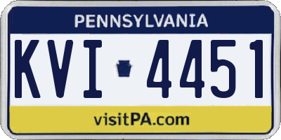PA license plate KVI4451