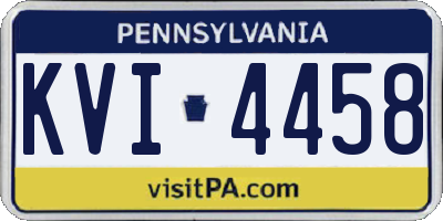 PA license plate KVI4458