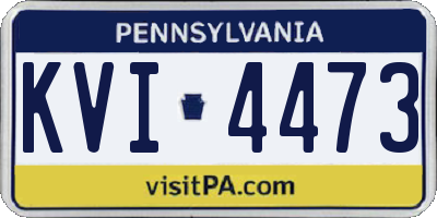 PA license plate KVI4473